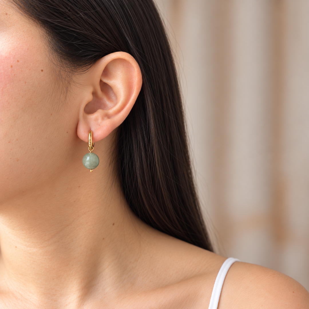 Gold Olive Alxa Hoops