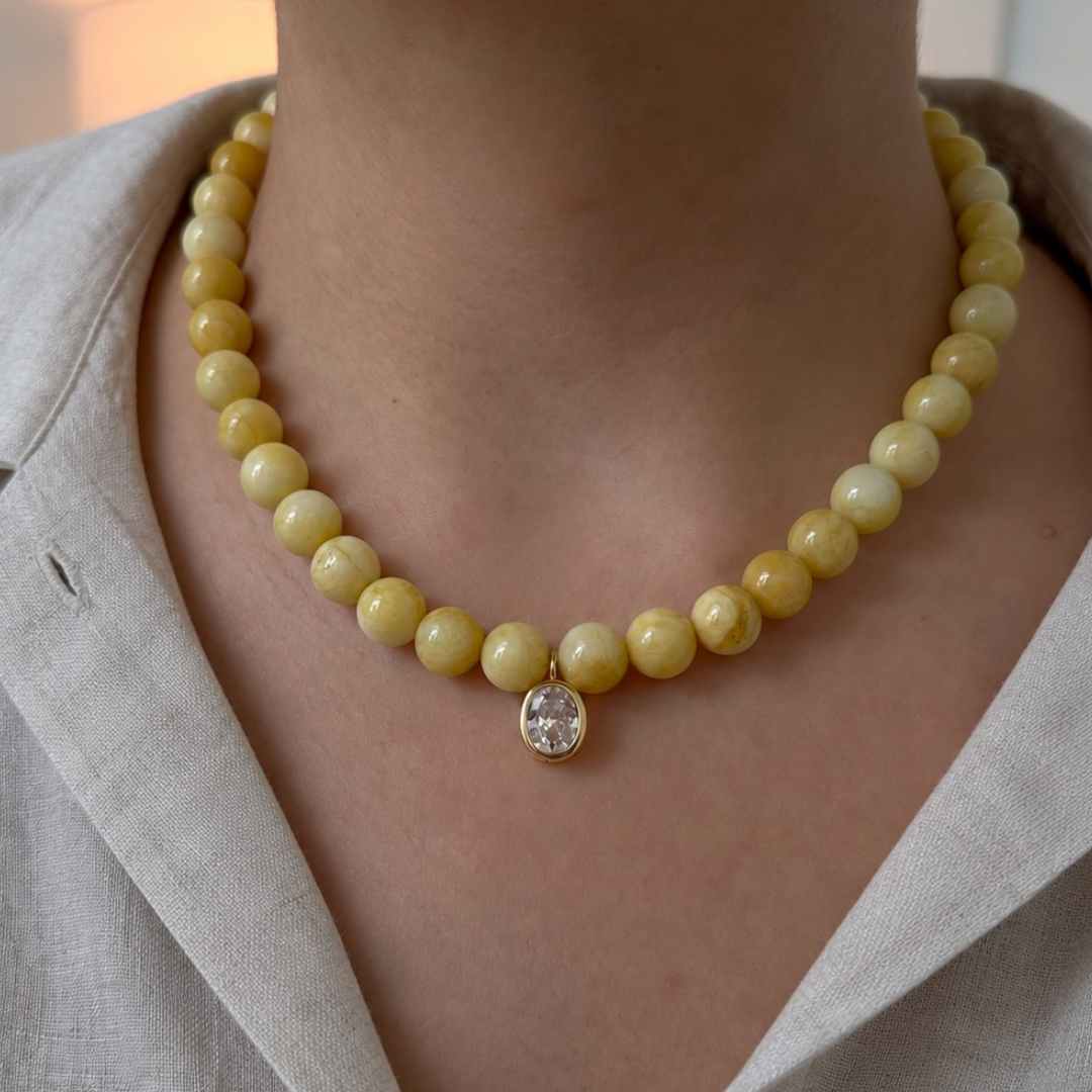 Honey Jade Gaia Necklace