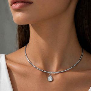 LUMINA DROP SILVER CHOKER
