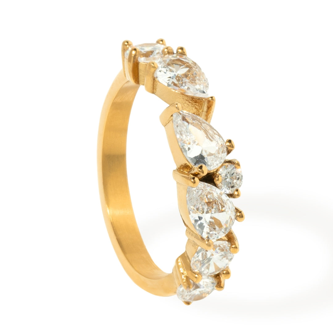 LUXE PEAR CLUSTER RING
