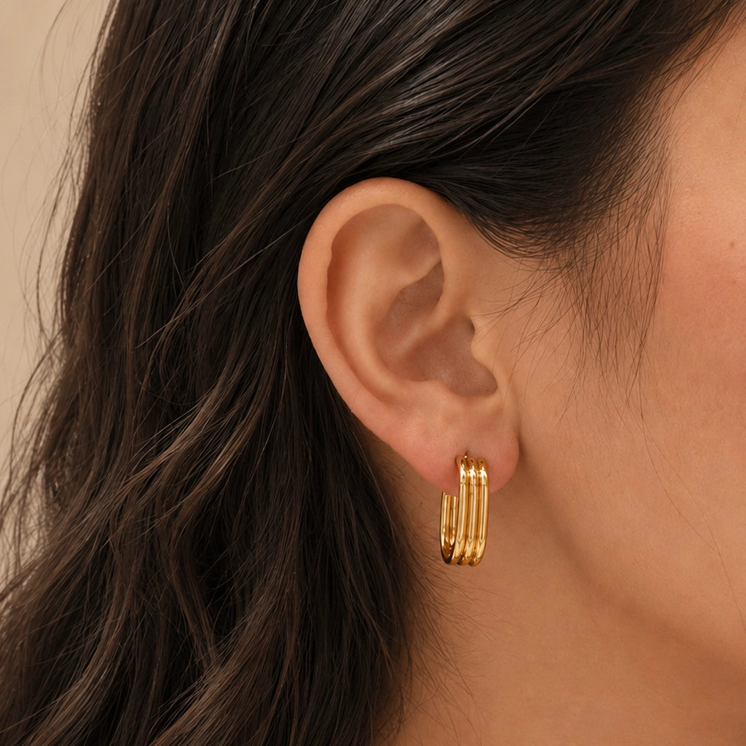 NOVA LAYERED GOLDEN HOOPS