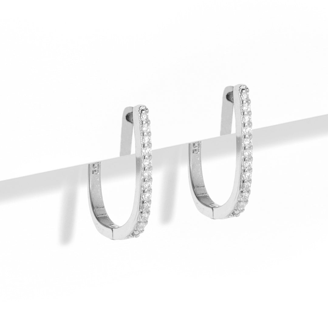 SILVER DAINTY RADIANT HOOPS