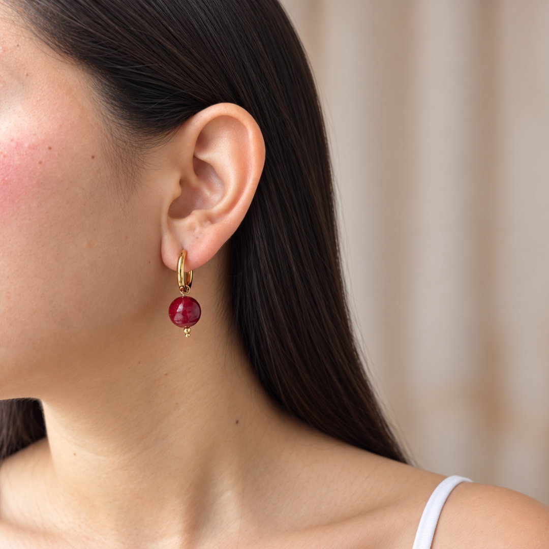 Scarlet Jade Hoops