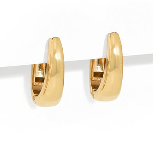 ALLURE LARGE FOLD HOOPS - ARETES - Malandra Jewelry - EUWA514-JDE0305017-16