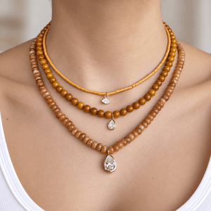 Almond Jasper Gaia Necklace - COLLARES - Malandra Jewelry - TC2701