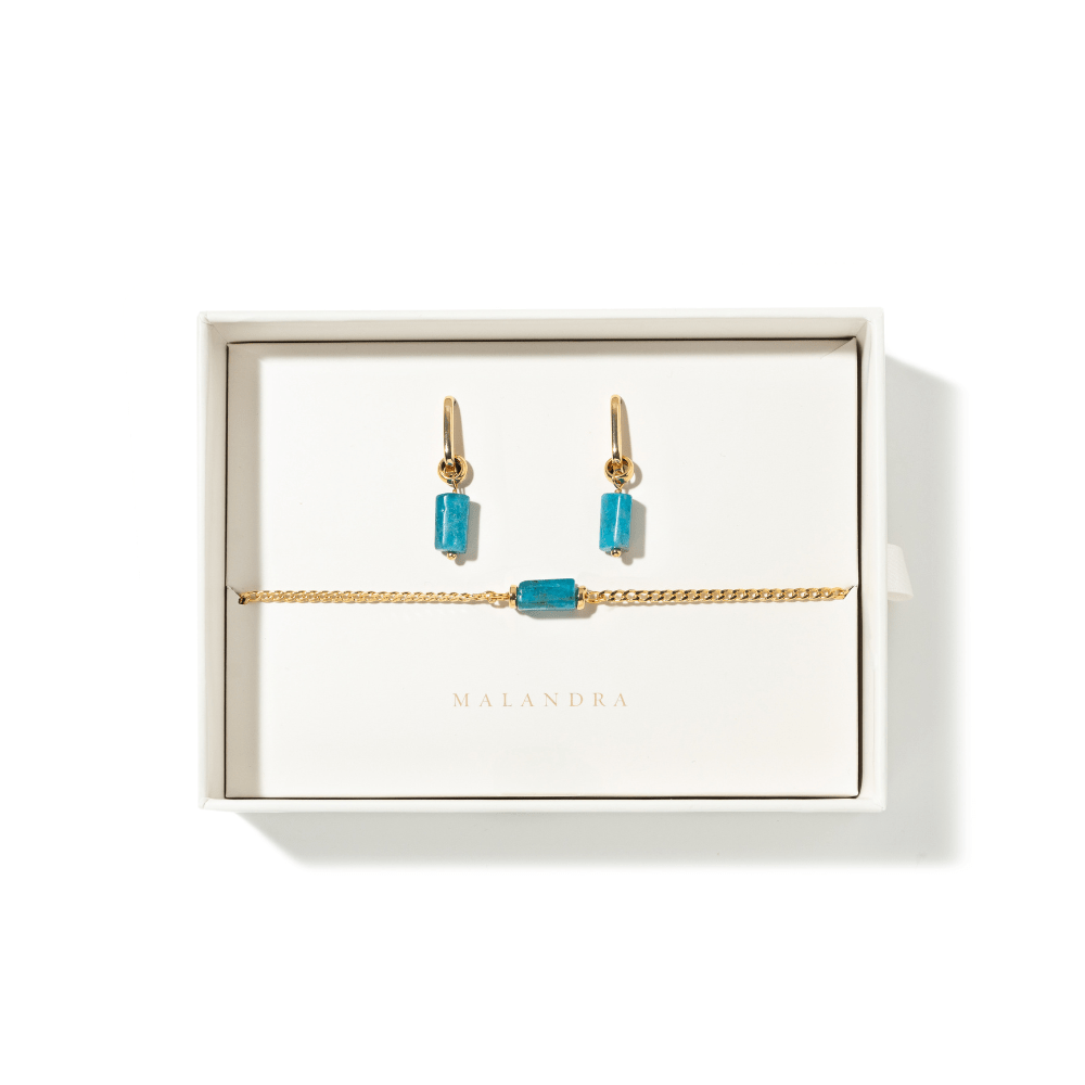 APATITE AURA GIFT SET - SETS DE REGALO - Malandra Jewelry - SET122-TP2143 TA2142