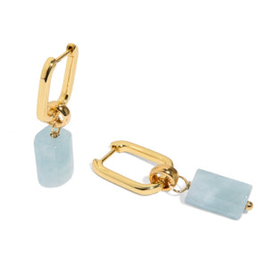 AQUAMARINE AURA EARRINGS - ARETES - Malandra Jewelry - TA1629