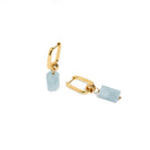 AQUAMARINE AURA EARRINGS - ARETES - Malandra Jewelry - TA1629