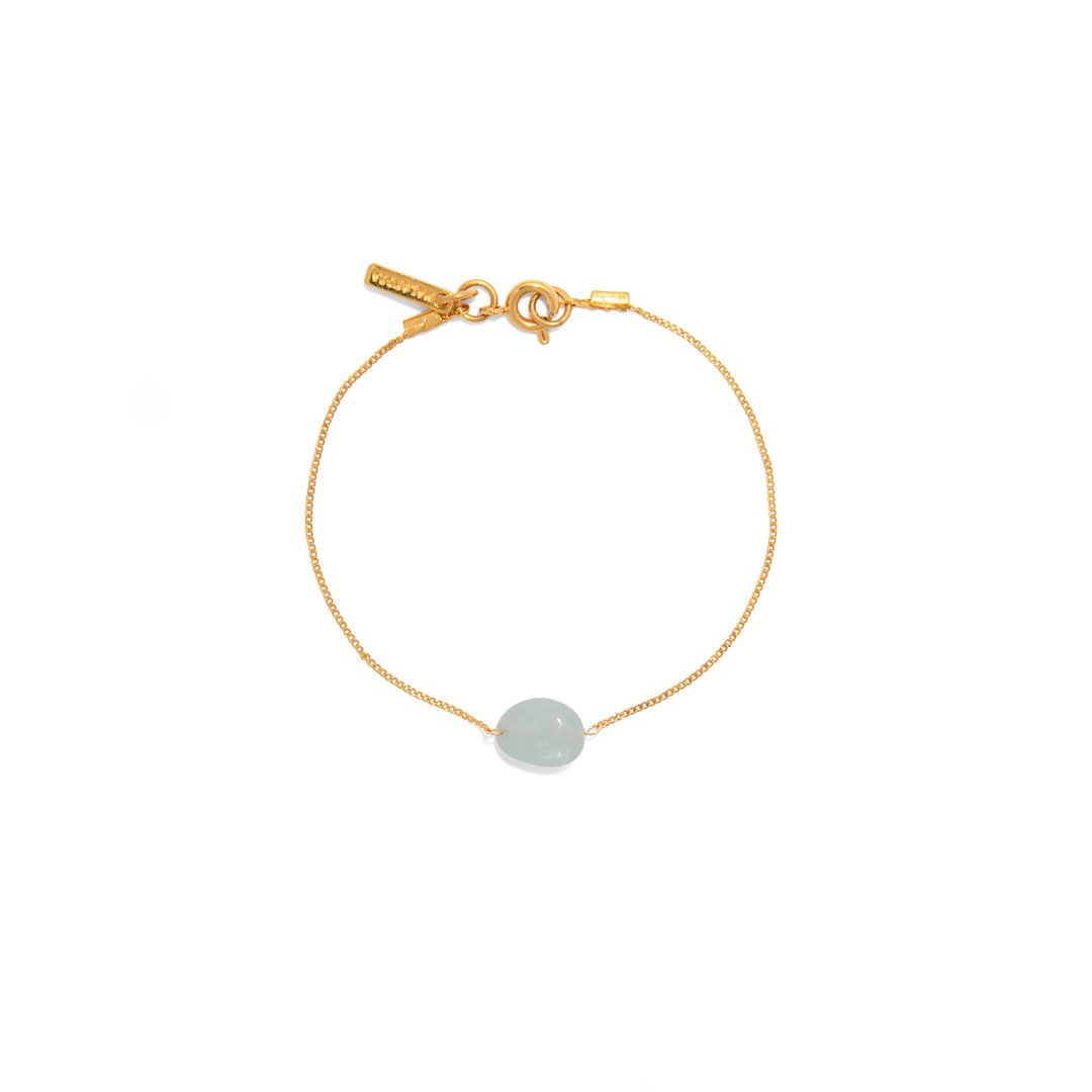 AQUAMARINE GRATITUDE BRACELET - PULSERAS - Malandra Jewelry - TP1653
