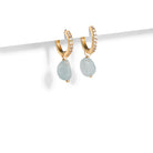 AQUAMARINE GRATITUDE EARRINGS - ARETES - Malandra Jewelry - TA1660