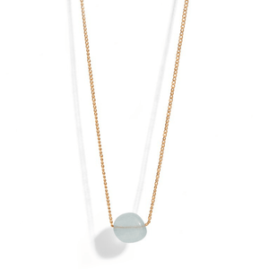 AQUAMARINE GRATITUDE NECKLACE - COLLARES - Malandra Jewelry - TC1642
