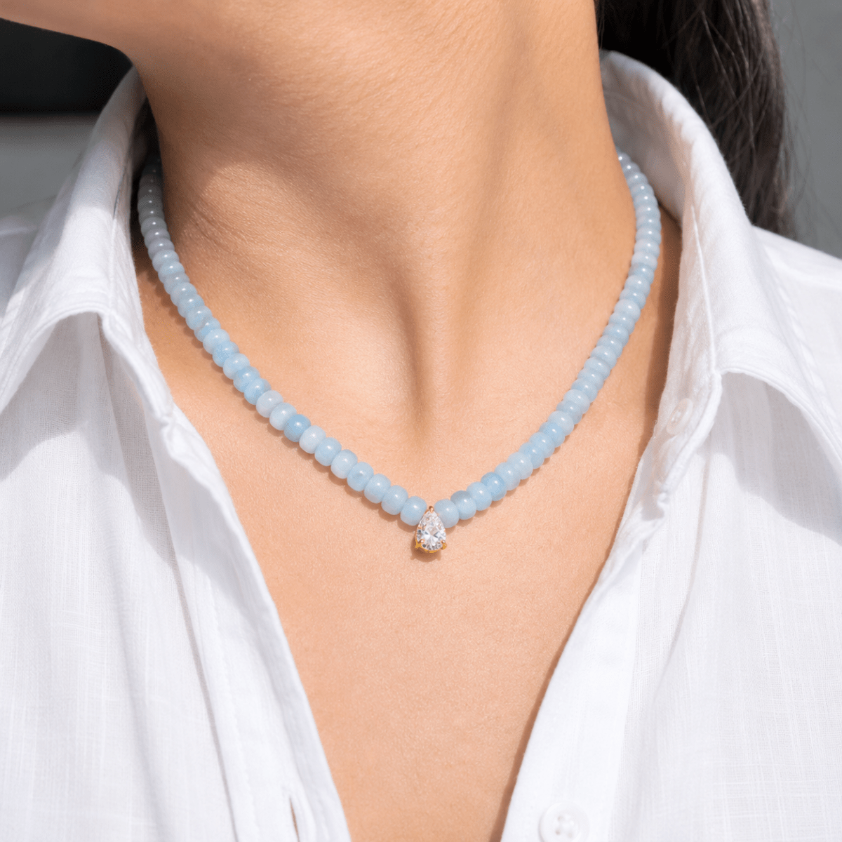 AURORA AGATE GAIA NECKLACE - COLLARES - Malandra Jewelry - LNC3
