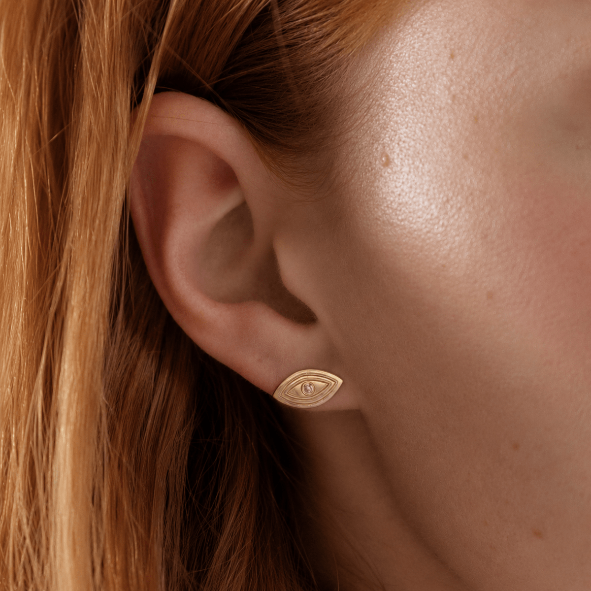 AURUM CLARITY EYE STUDS - ARETES - Malandra Jewelry - EYHA92-MODEL 6 EARRING
