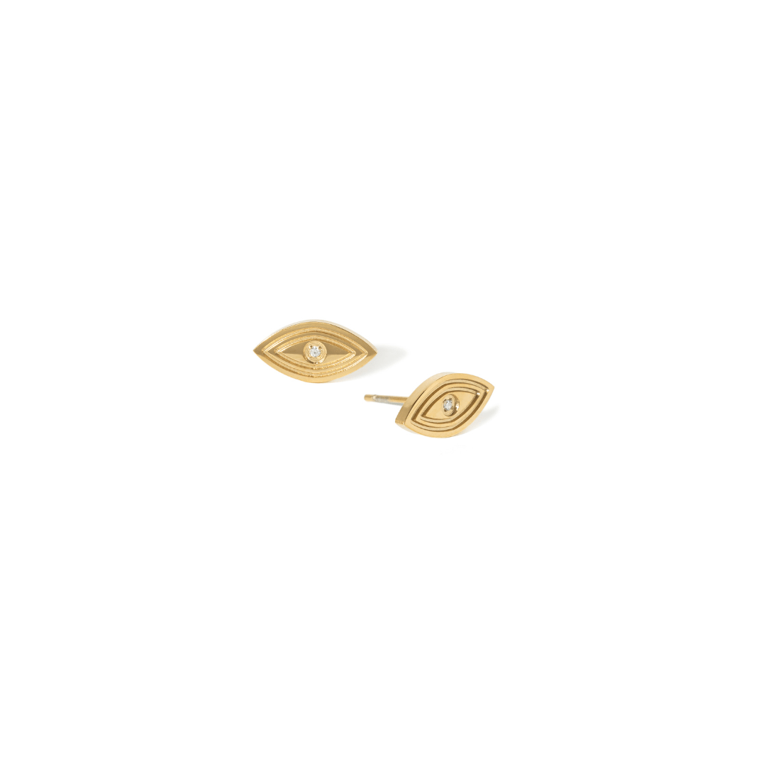 AURUM CLARITY EYE STUDS - ARETES - Malandra Jewelry - EYHA92-MODEL 6 EARRING