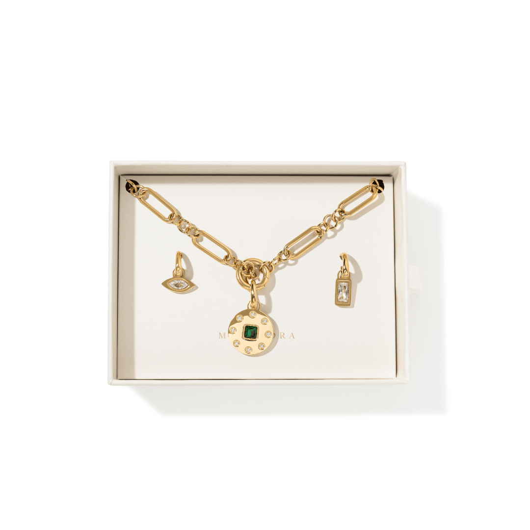 AURUM LIGHT & PROTECTION GIFT SET - SETS DE REGALO - Malandra Jewelry - SET163 EYHC76/EYHD68/EYHD74/EYHD72