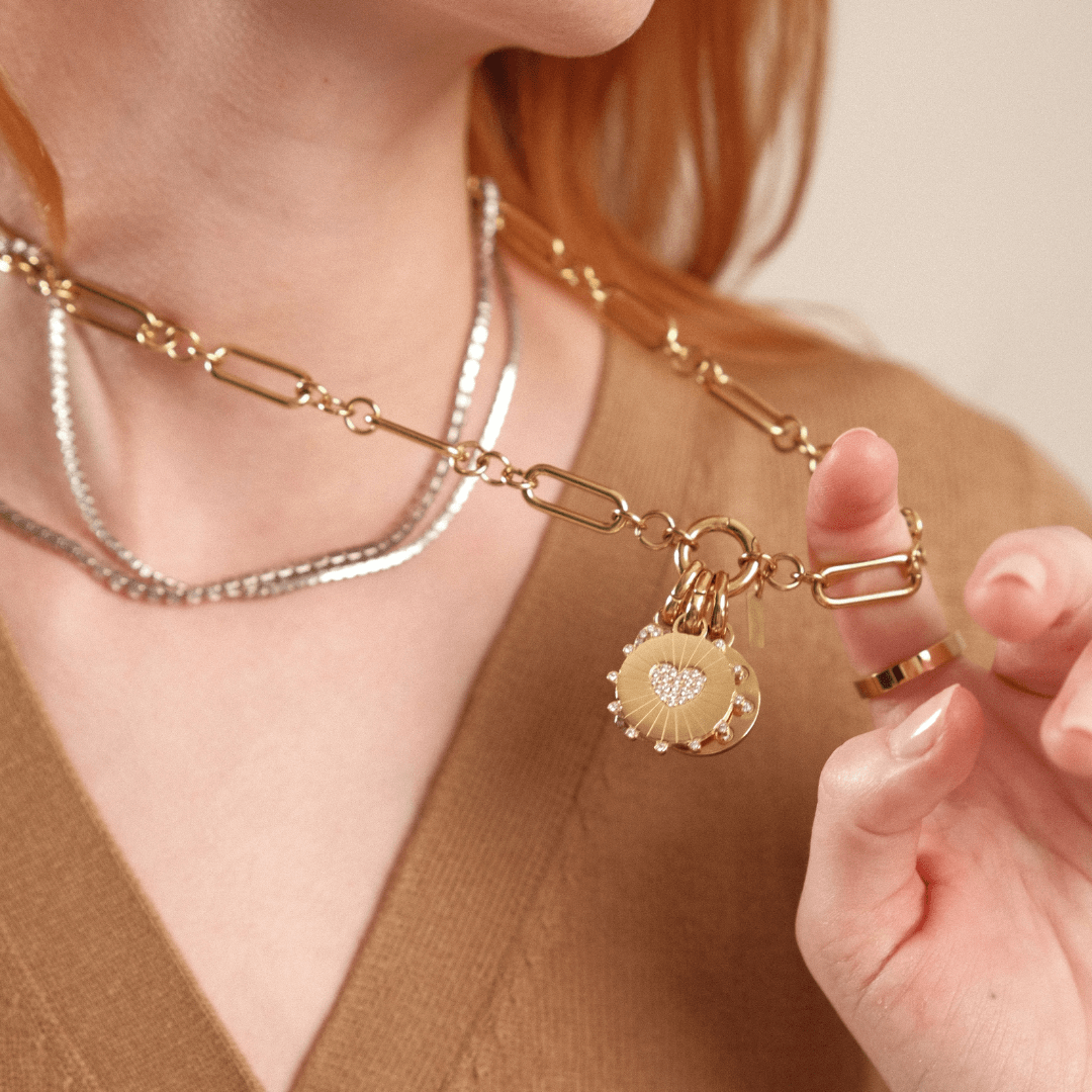 AURUM SOULCHAIN NECKLACE - COLLARES - Malandra Jewelry - EYHC76-MODEL 1 NECKLACE