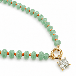 Aventurine Bar Necklace - COLLARES - Malandra Jewelry - EUWC580-JDN0106056-GN
