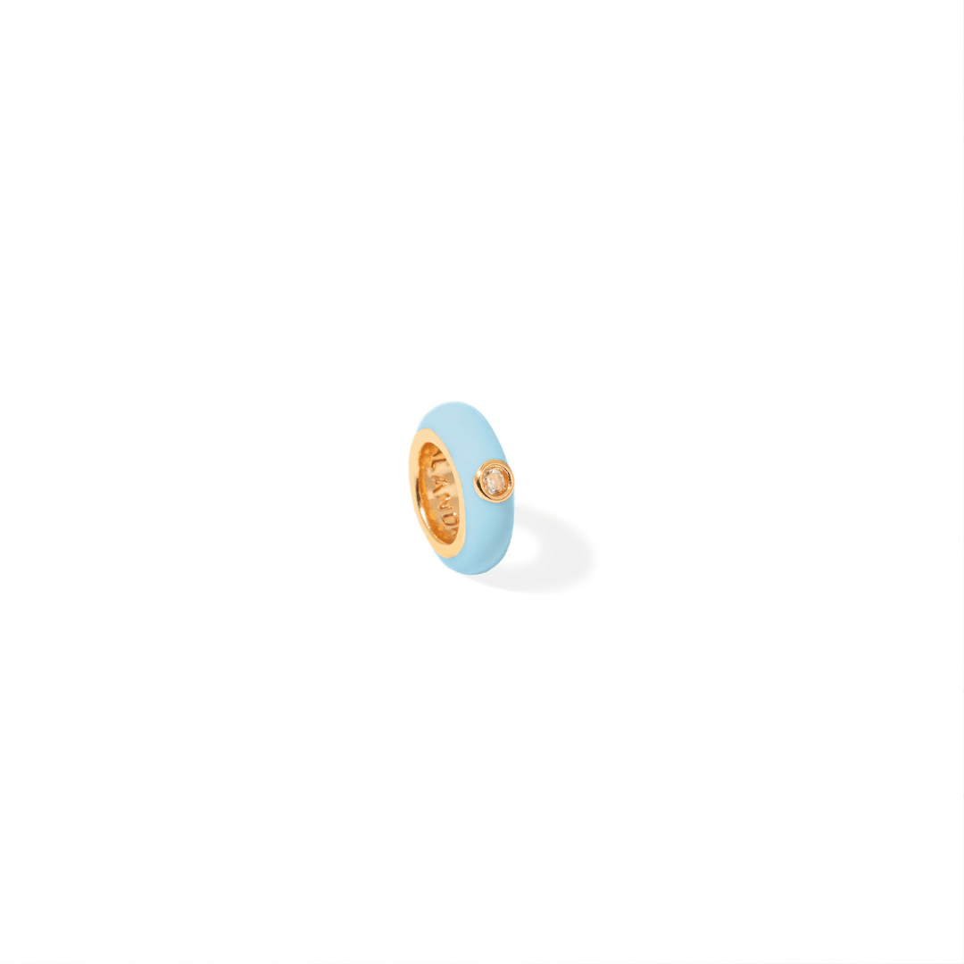 BABY BLUE GLOW CHARM - DIJES - Malandra Jewelry - EYHD170-"Model 6 " CELESTE