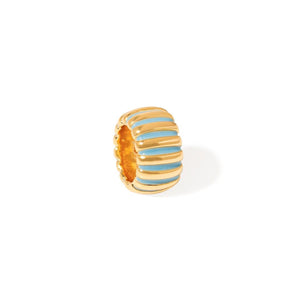 BABY BLUE RIBBED CHARM - DIJES - Malandra Jewelry - EYHD159-Model 5 CELESTE