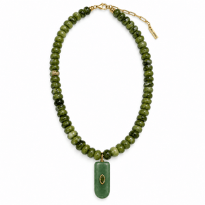 Bamboo Jade Gaia Necklace - COLLARES - Malandra Jewelry - TC2760