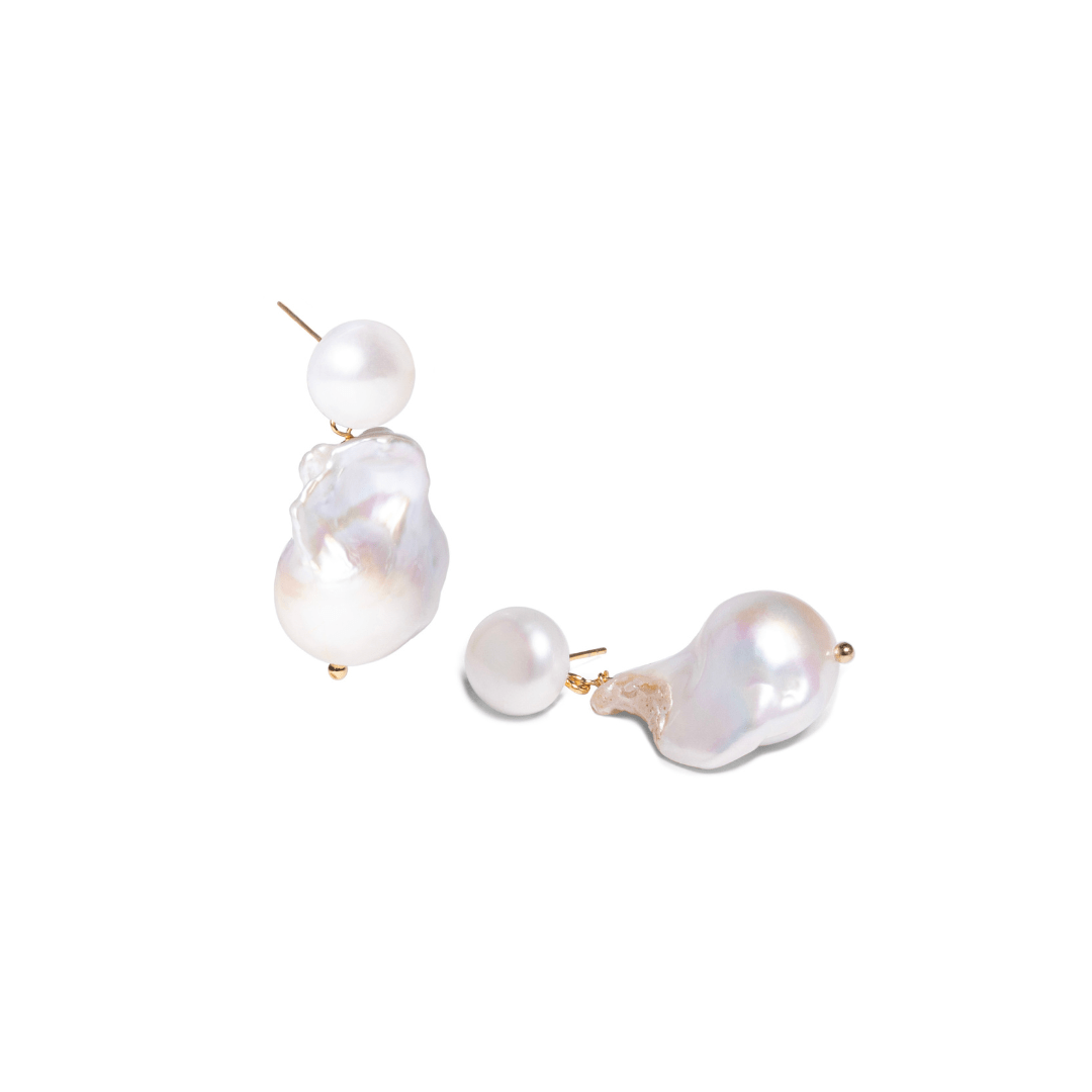 BAROQUE PEARL GLOW EARRINGS - ARETES - Malandra Jewelry - TA2032