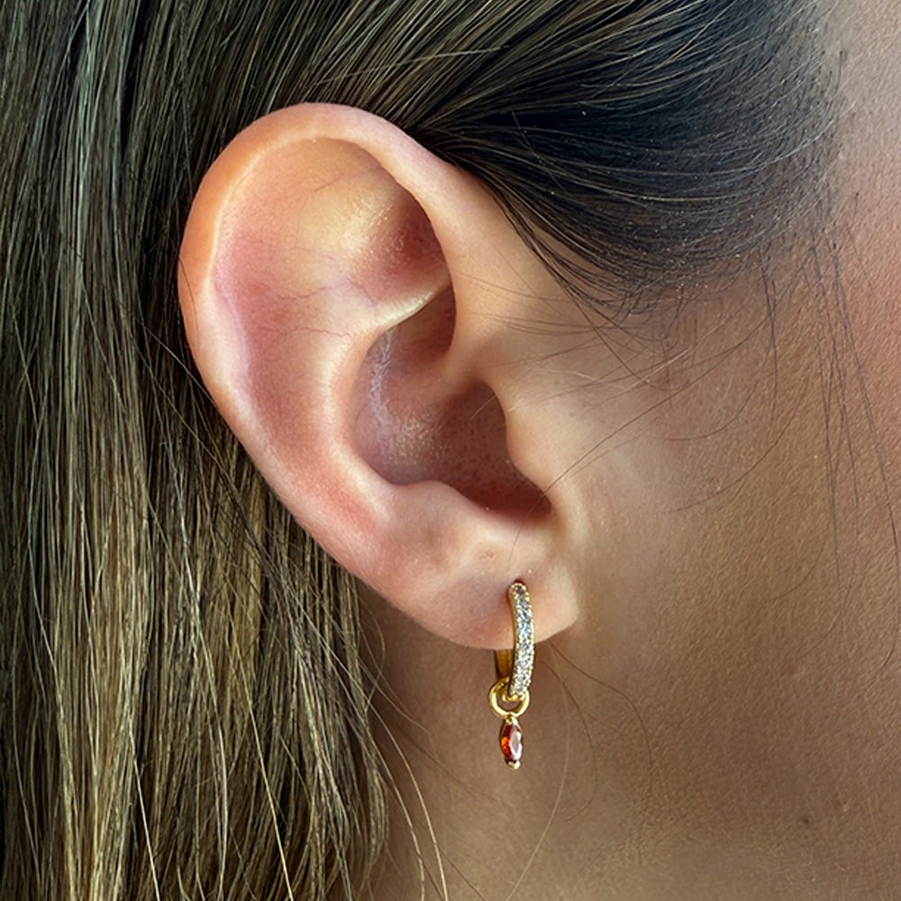 BIRTHSTONES JAUNARY EARRING - ARETES - Malandra Jewelry - TA1771