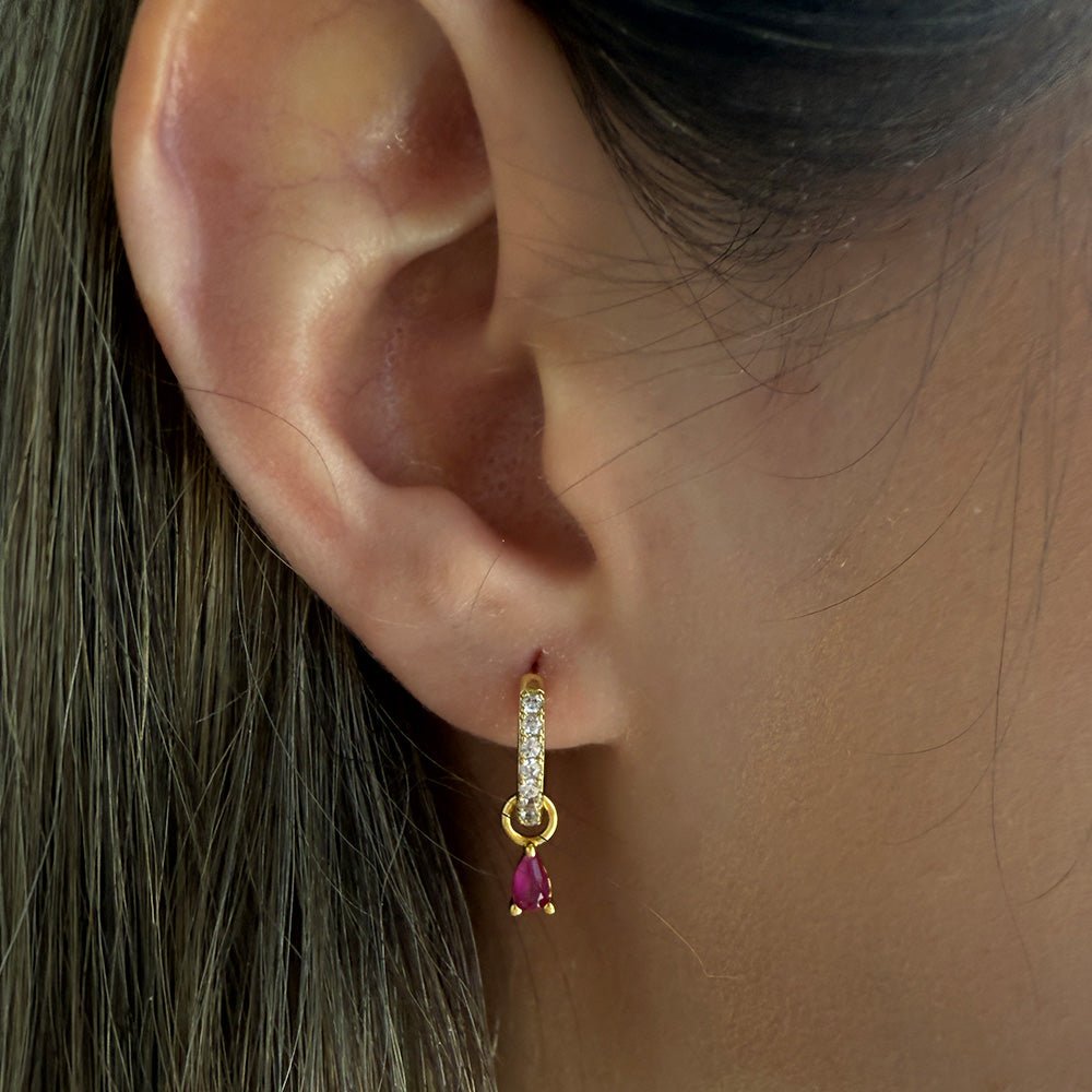 BIRTHSTONES JULY EARRING - ARETES - Malandra Jewelry - TA1777