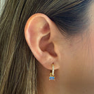 BIRTHSTONES MARCH EARRING - ARETES - Malandra Jewelry - TA1773