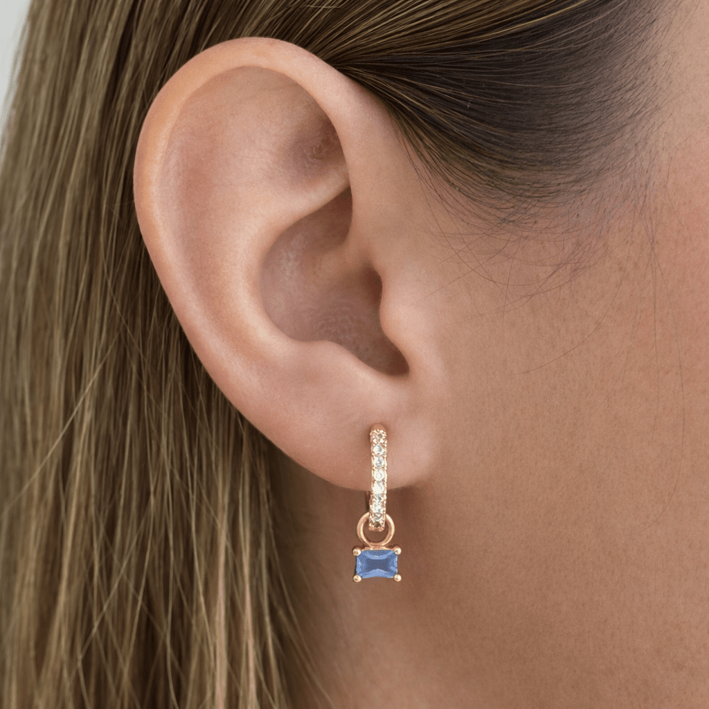 BIRTHSTONES MARCH EARRINGS - ARETES - Malandra Jewelry - TA1773