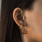 BLAZE GOLDEN HOOPS - ARETES - Malandra Jewelry - VCA147 - 3119