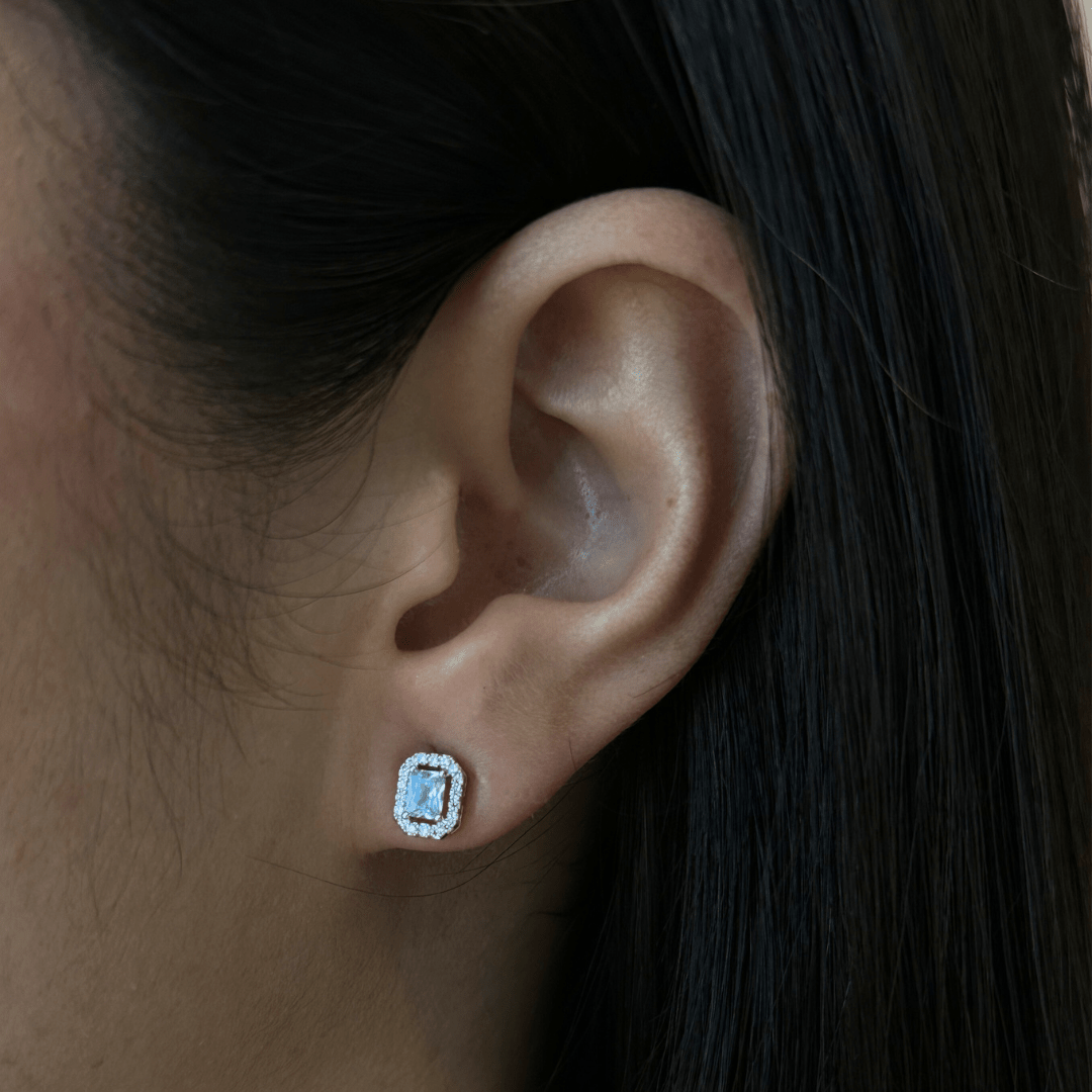 BLUE ROYAL GEM EARRINGS - ARETES - Malandra Jewelry - ZWA125.A-QX00878SY