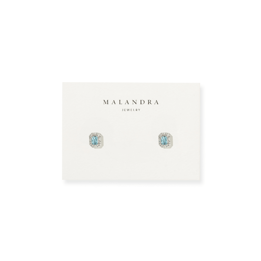 BLUE ROYAL GEM EARRINGS - ARETES - Malandra Jewelry - ZWA125.A-QX00878SY