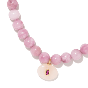 BLUSH CHALCEDONY GAIA NECKLACE - COLLARES - Malandra Jewelry - TC2520