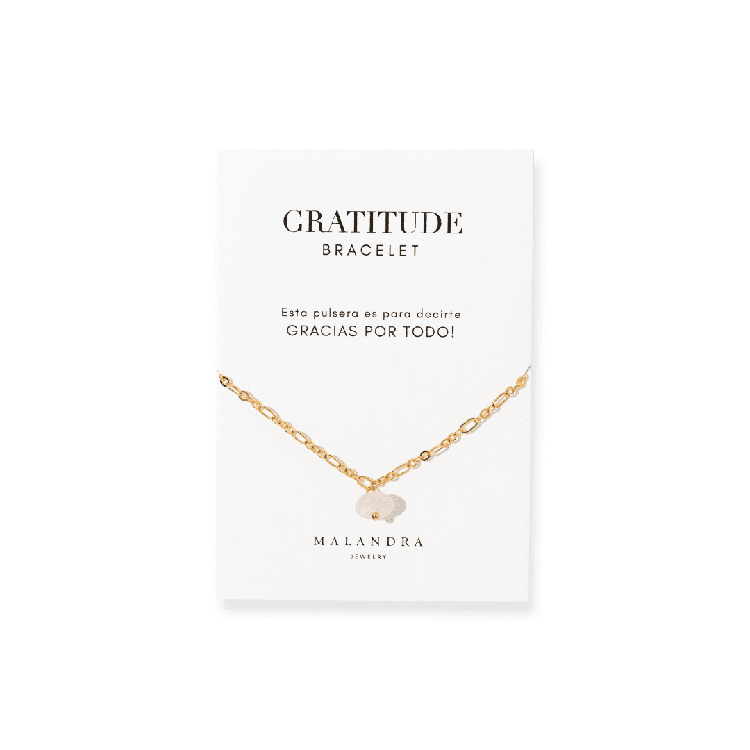 BLUSH QUARTZ GRATITUDE BRACELET - PULSERAS - Malandra Jewelry - TP2211