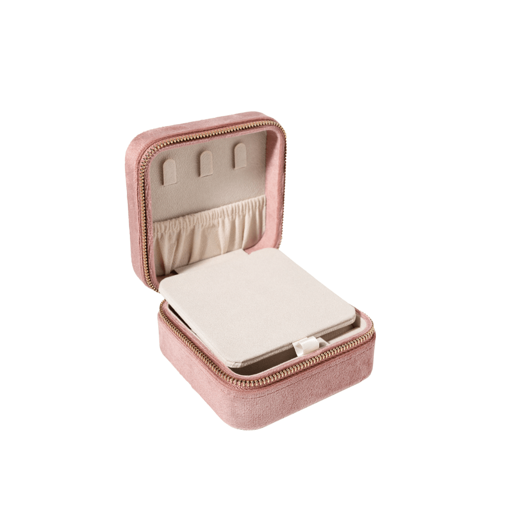 BLUSH VELVET JEWELRY CASE - JOYERO - Malandra Jewelry - JO36