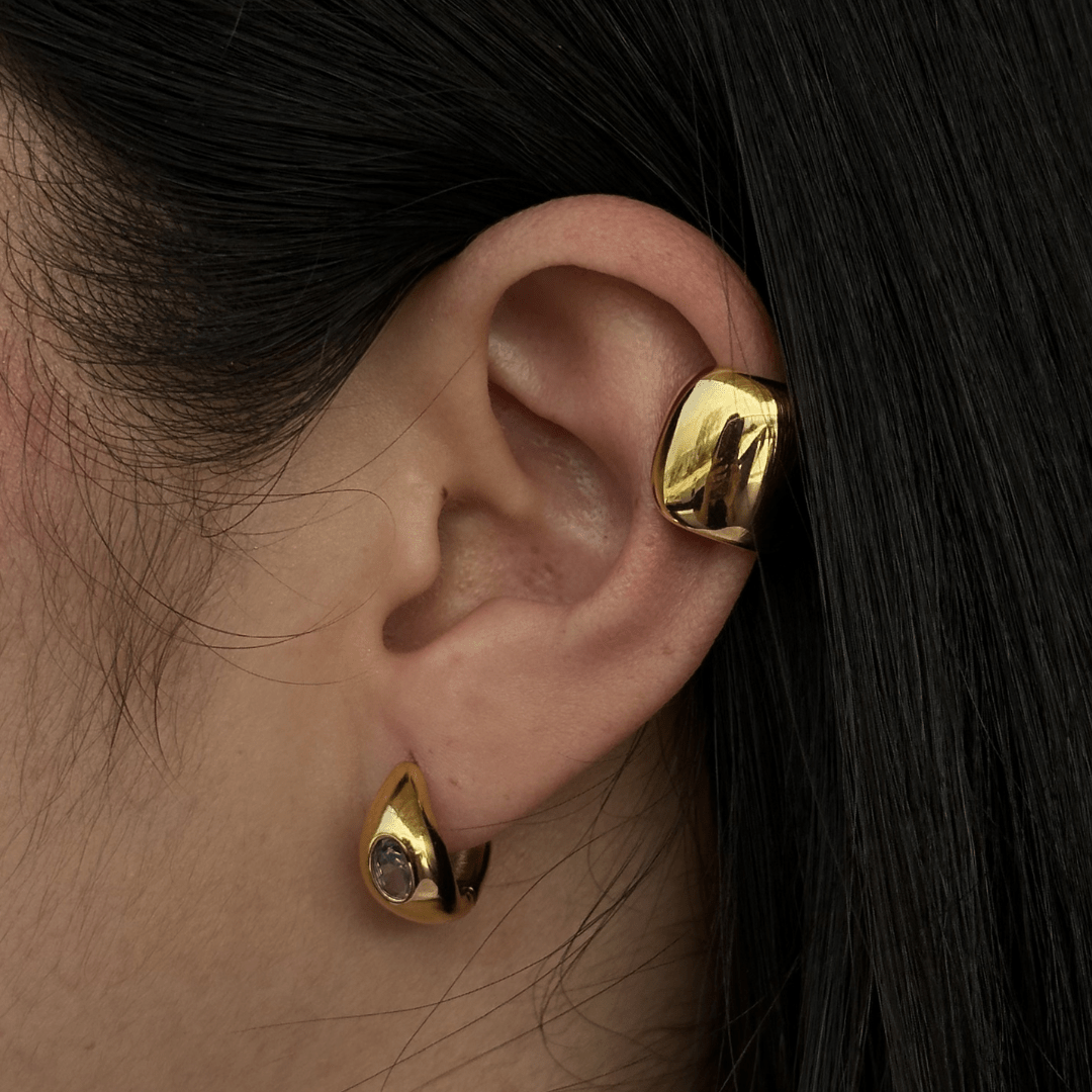 BOLD LUX EAR CUFF - ARETES - Malandra Jewelry - EUWA428-JDE0310028