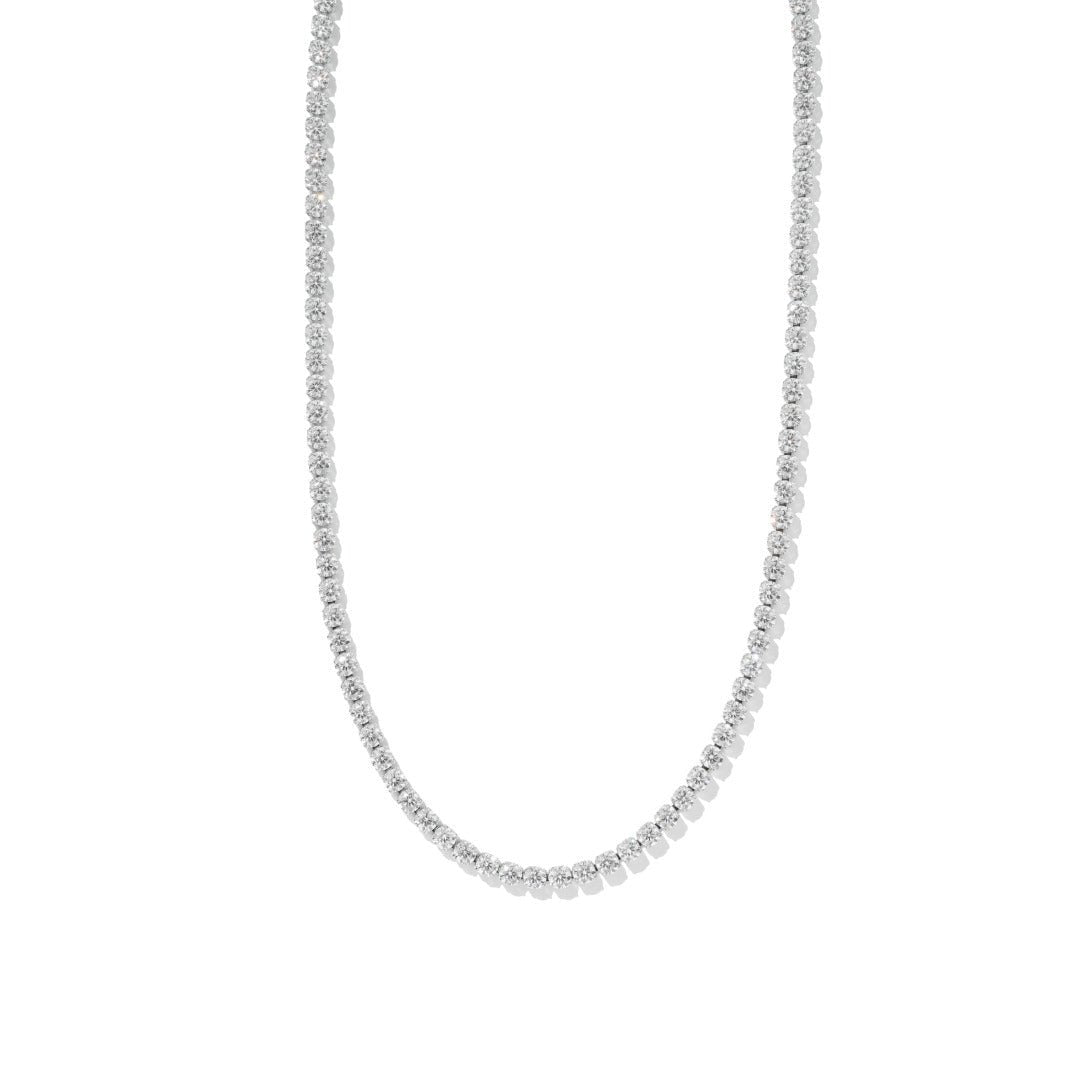 BOLD SILVER TENNIS NECKLACE - COLLARES - Malandra Jewelry - EYHC183.P