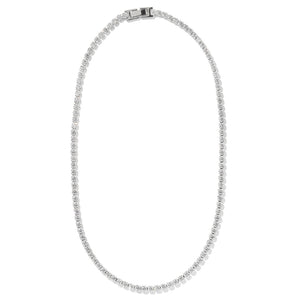 BOLD SILVER TENNIS NECKLACE - COLLARES - Malandra Jewelry - EYHC183.P