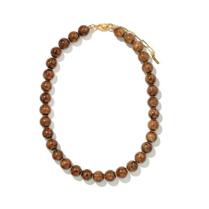BROWN JADE BOLD NECKLACE - COLLARES - Malandra Jewelry - TC2358