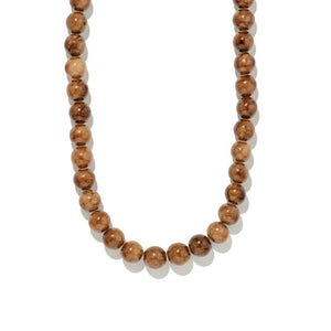 BROWN JADE SLIM NECKLACE - COLLARES - Malandra Jewelry - TC2357