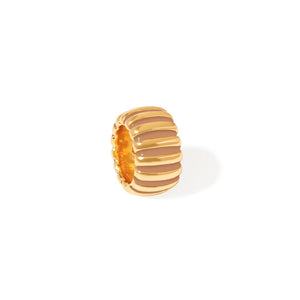 BROWN RIBBED CHARM - DIJES - Malandra Jewelry - EYHD152-Model 5 CAFE