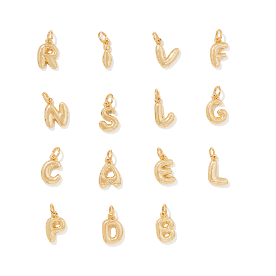 BUBBLE INITIAL CHARM - DIJES - Malandra Jewelry - TD2378.A