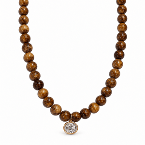 Caramel Jade Gaia Necklace - COLLARES - Malandra Jewelry - TC2757