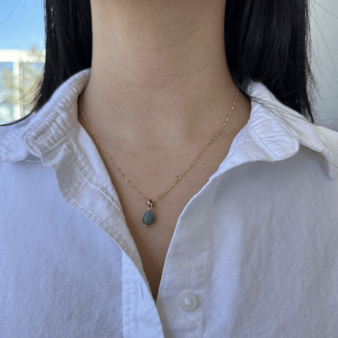 CELEBRATE GREEN AVENTURINE NECKLACE - COLLARES - Malandra Jewelry - TC2280