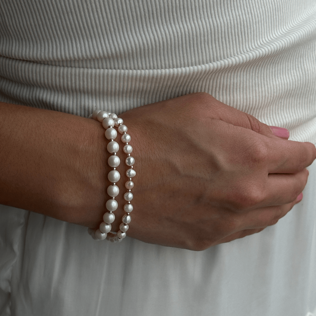 CELESTIAL GOLD PEARL BRACELET - PULSERAS - Malandra Jewelry - TP1852