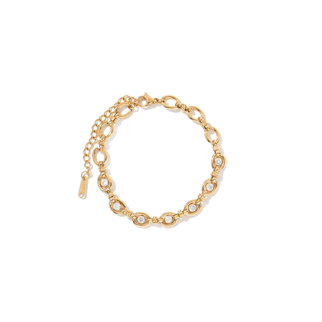 CHIC ROUND ZIRCONIA BRACELET - PULSERAS - Malandra Jewelry - EUWP432-JDB0112200