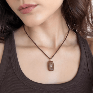 Chocolate Baguette Gaia Necklace - COLLARES - Malandra Jewelry - TC2758
