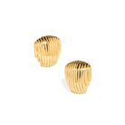 CHUNKY SHELL GOLD EARRINGS - ARETES - Malandra Jewelry - EUWA177 - JDE2405063
