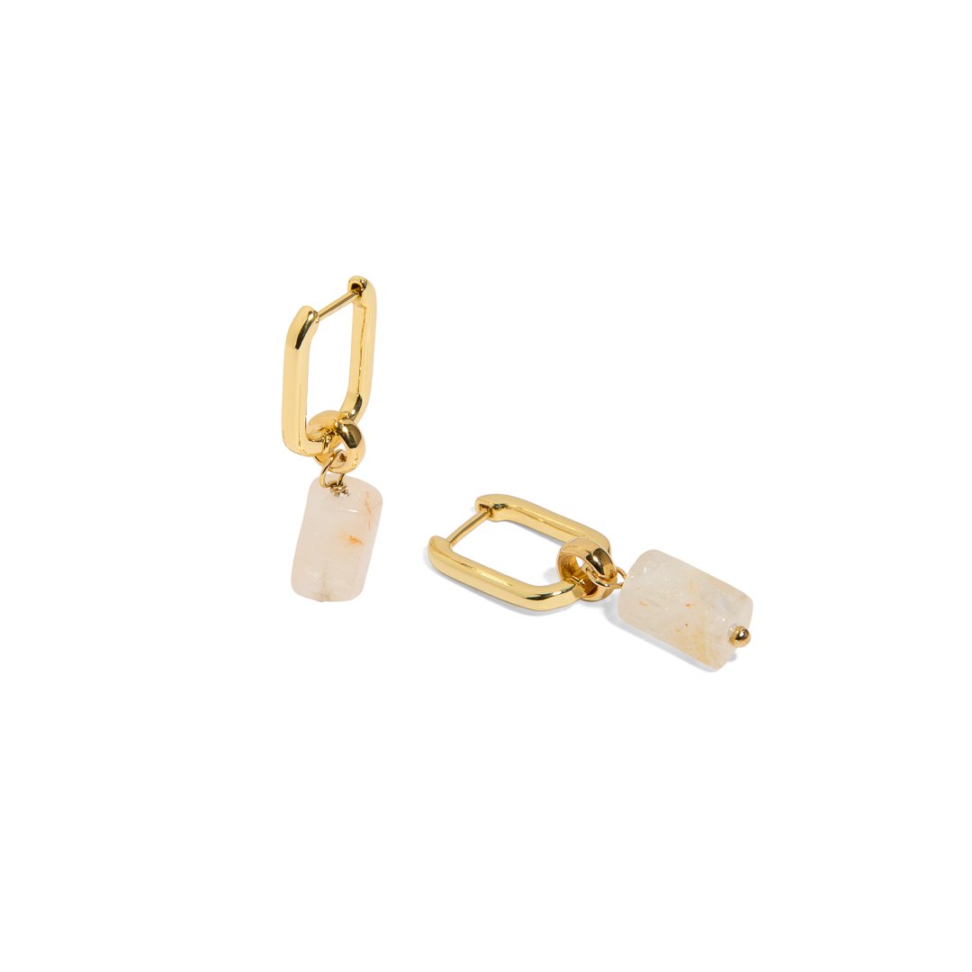 CITRINE AURA EARRINGS - ARETES - Malandra Jewelry - TA1630