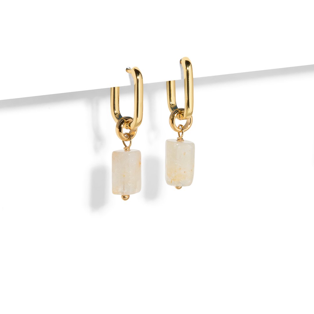 CITRINE AURA EARRINGS - ARETES - Malandra Jewelry - TA1630